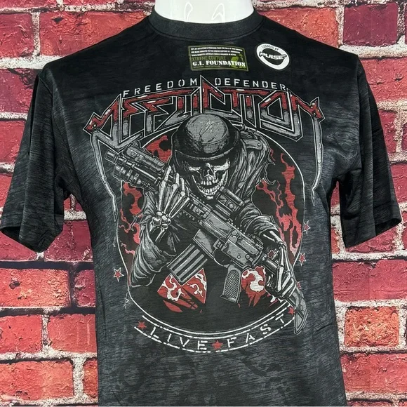 Affliction Men's Short Sleeve Skull Graphic T-shirt- Size: L/XL/3XL - NWT - Picture 2 of 11